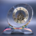 Top Grade Decorate Oval Crystal Clock Desk Clock